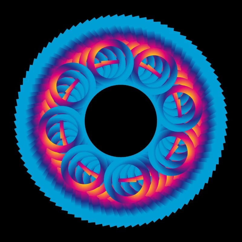 Cercle de pignons coloré