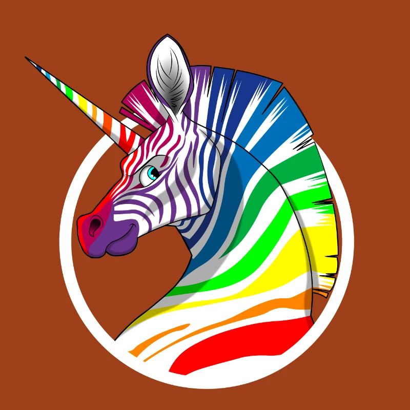 Regenbogen Einhorn Zebra