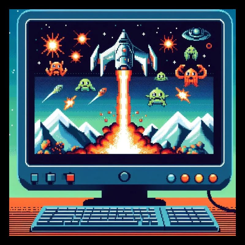 Retro-Flugzeug-Spiel