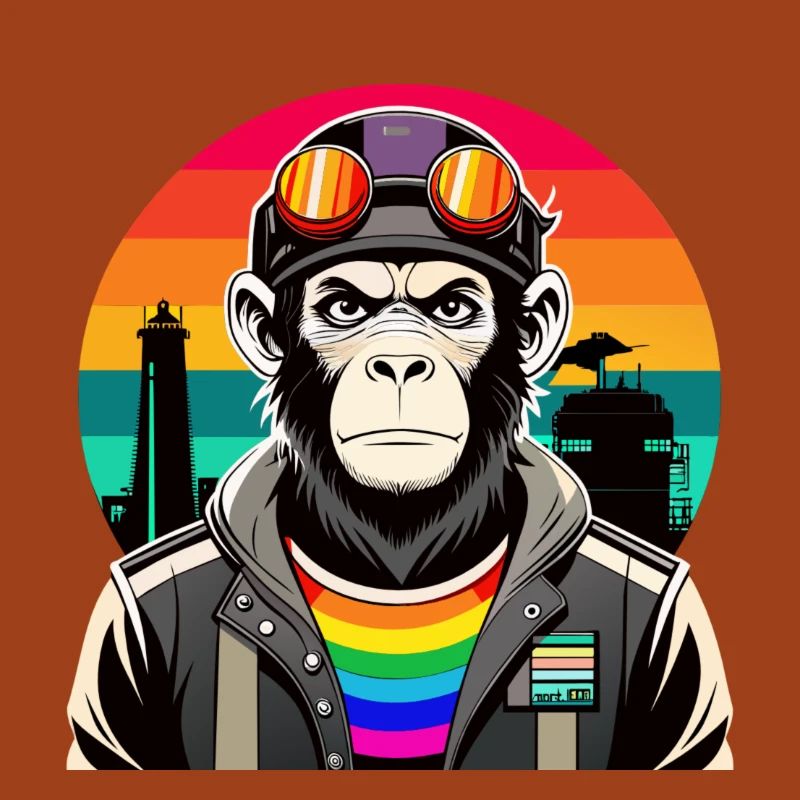 Diversité dans les vibrations : le singe moderne-rétro