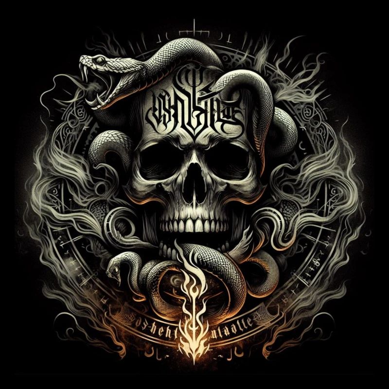 Skull and snakes