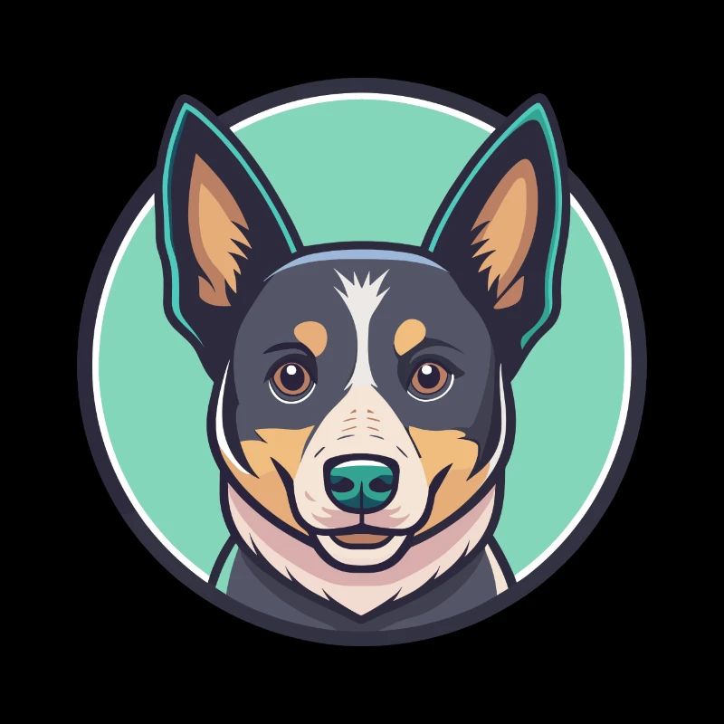 Australian Stumpy Tail Cattle Dog Breed Cartoon