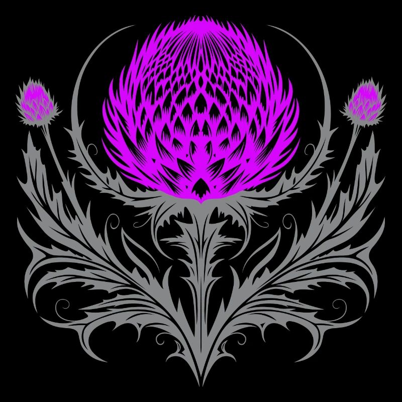 Distel Tattoo Scottish Thistle Botanical Art
