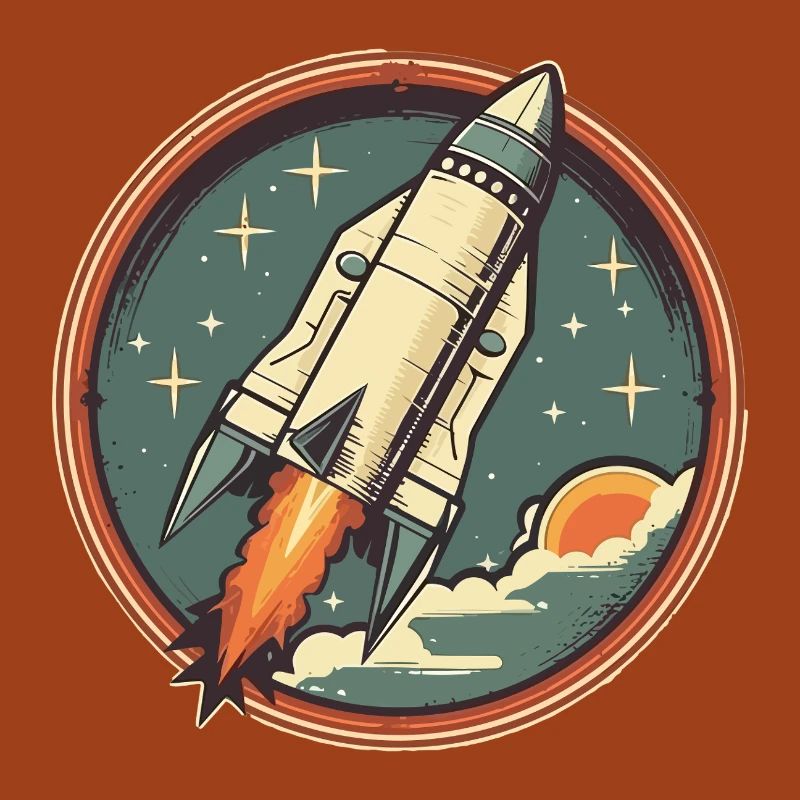Fusée Rétro - Fusée Spatiale
