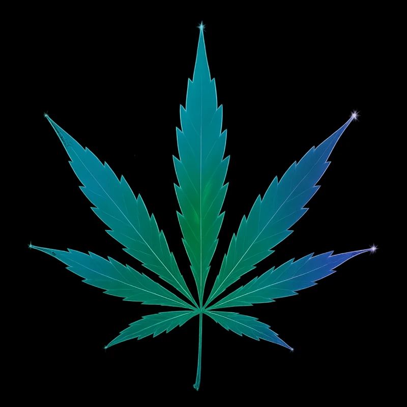 Hanfblatt als Sternbild - Cannabis - Weed - Hanf