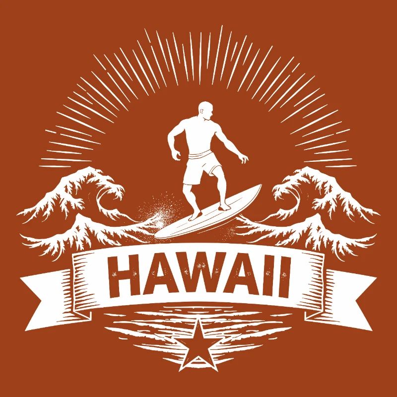 Hawaii Surfer Surfer on Pacific Wave