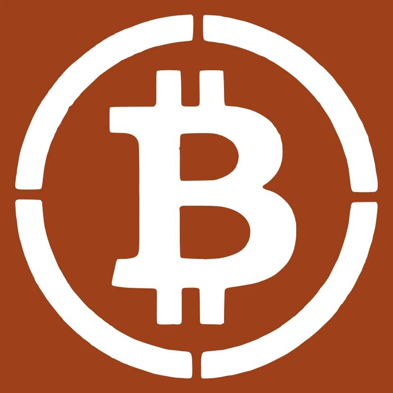 Bitcoin Logo B Symbol Stencil Vector