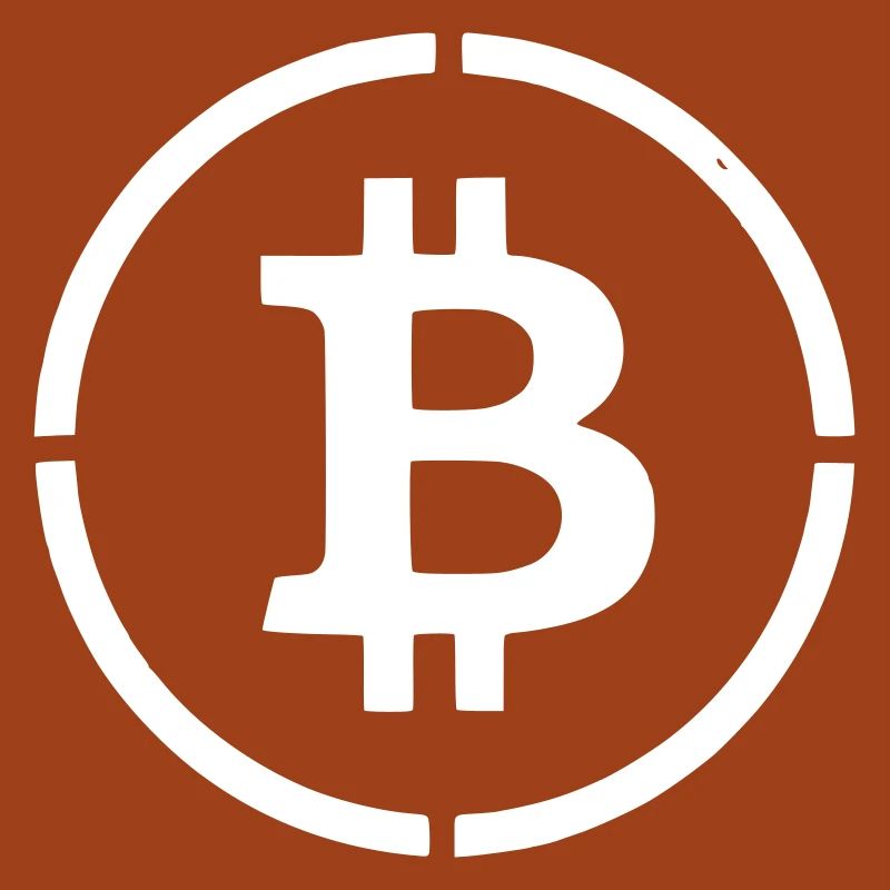 Vector de pochoir symbole B du logo Bitcoin