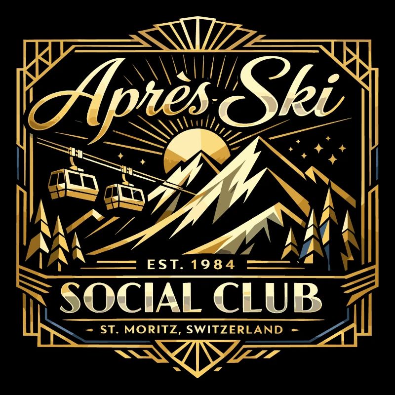 Retro 90er Apres Ski Vintage Geschenk Spruch