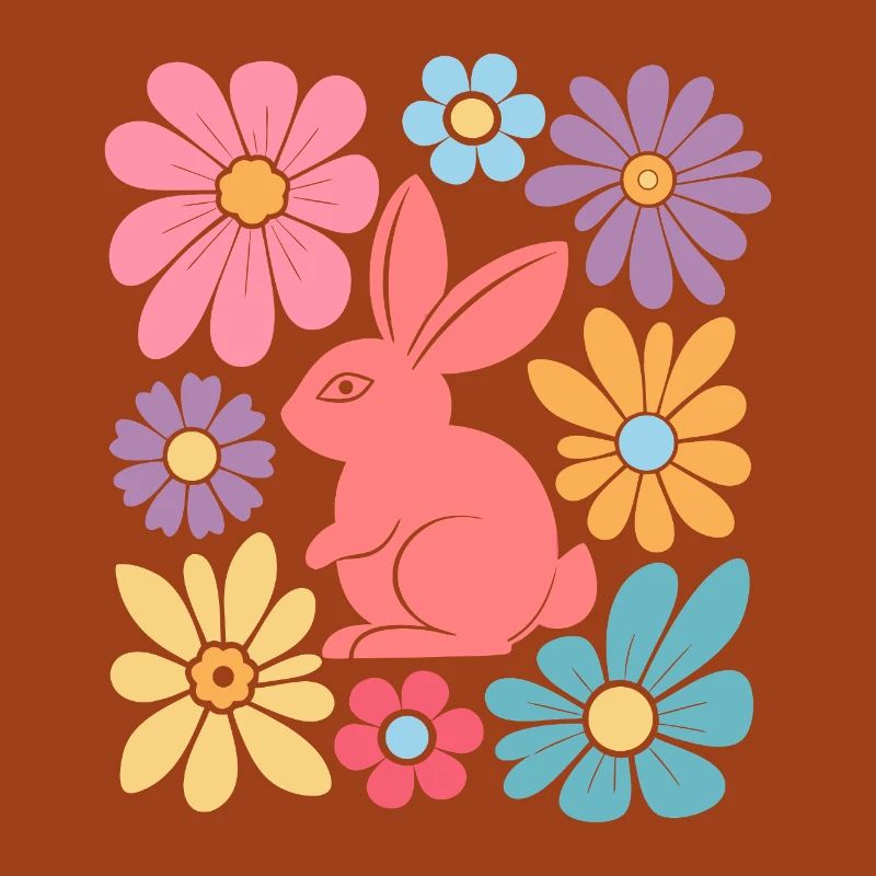 Joyeux lapin de Pâques Boho