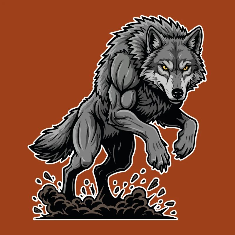 Werwolf Mighty Racing Maskottchen Wolf