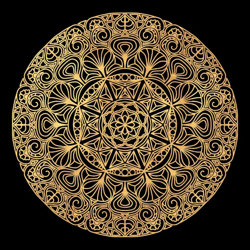 Jugendstil  Mandala - gold