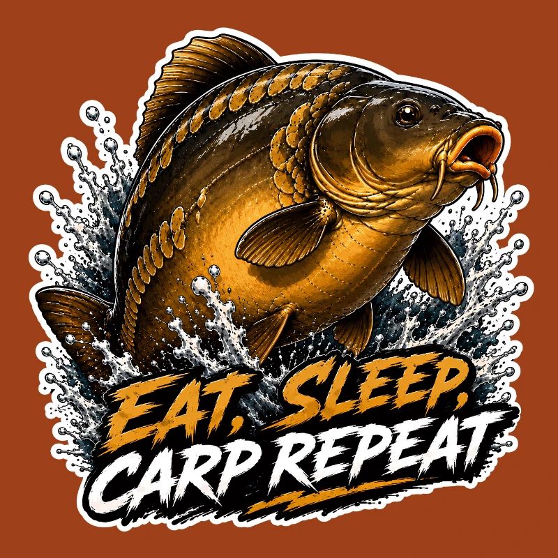 Eat Sleep Carp Repeat Mirror Carp Gift