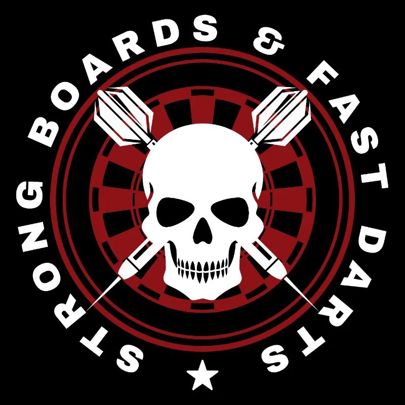 Fléchettes, cible de bœuf, jeu de fléchettes et crâne.