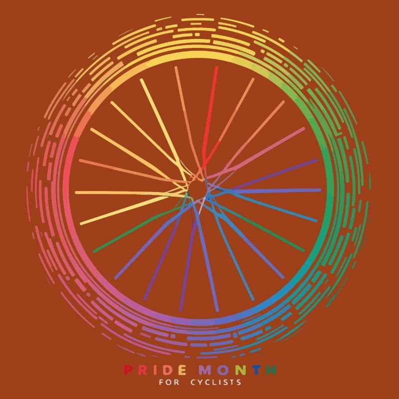 Conception de roue de vélo arc-en-ciel vibrant