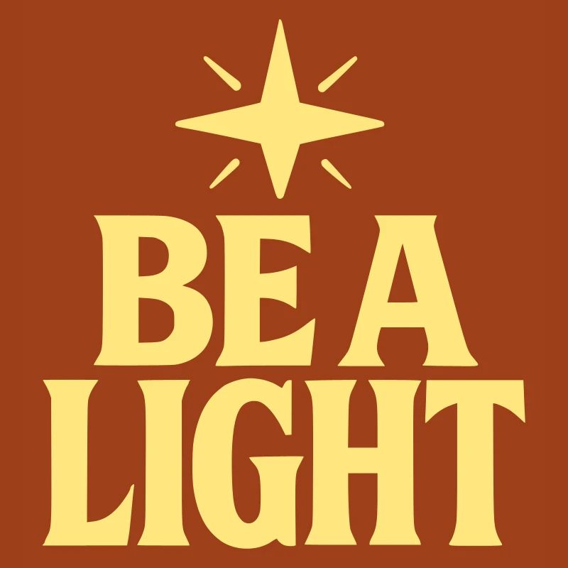Be a light Slogan mit Stern