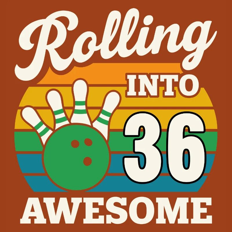 Rétro Bowling 36e anniversaire Graphique