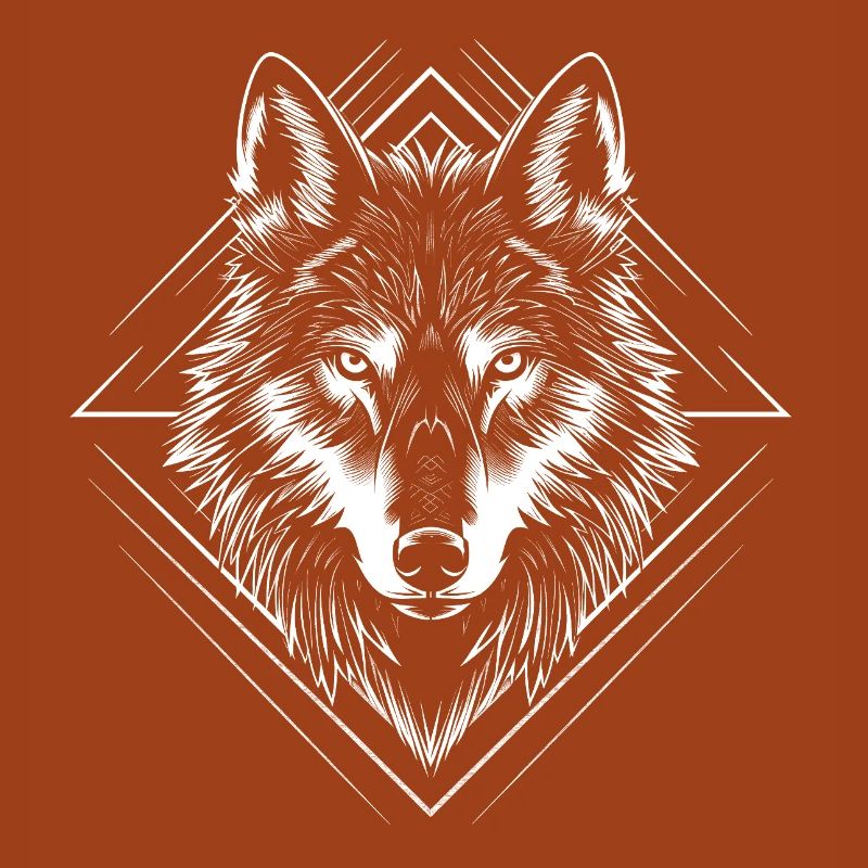 Minimalist Wolf in Modern Bold Graphic Style