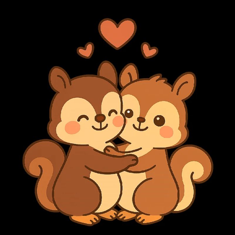 Eichhörnchen Paar Valentinstag