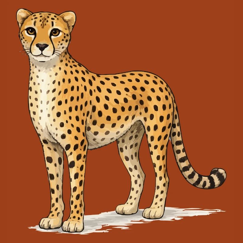 Illustration de bande dessinée guépard