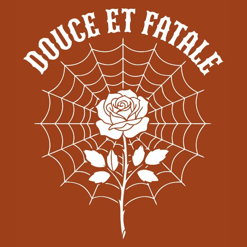 Rose au centre du Web araignée