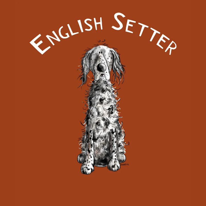 Drolliger Englischer Setter I Hunde Comic Geschenk