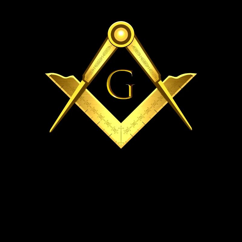 Franc-maçon Symbole Angle Boussole Or Franc-Maçonnerie