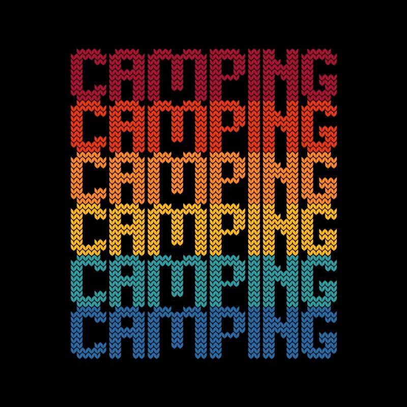 Camping Rainbow Block Font