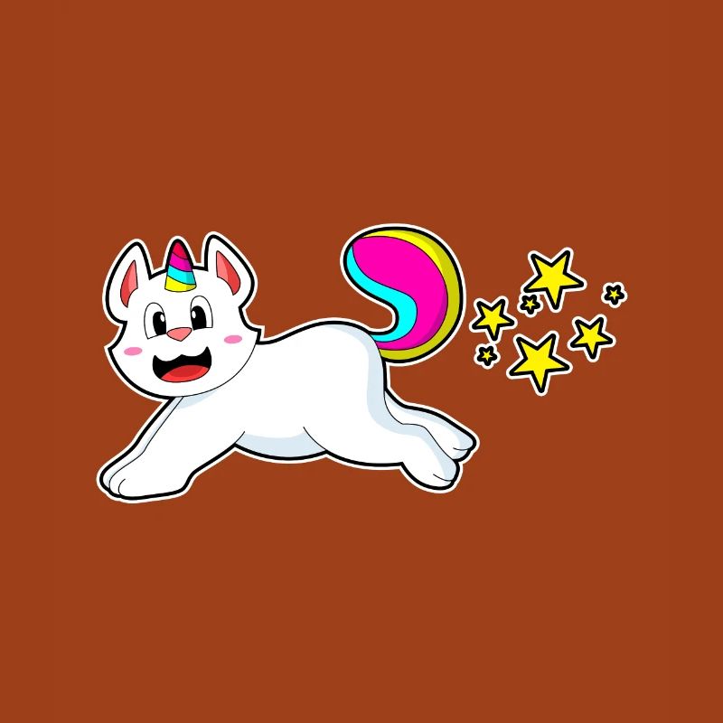 Chat comme licorne
