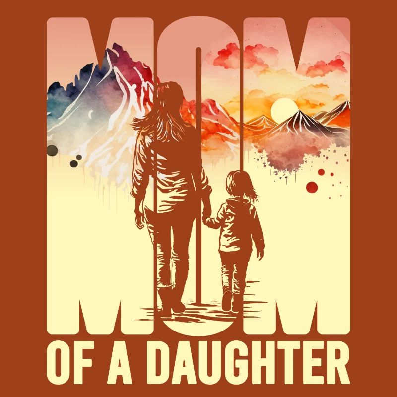 Mutter mit einer Tochter Muttertag Berge Mama Kind