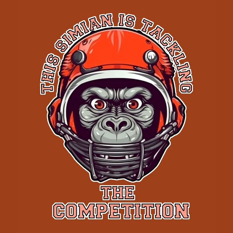 self-confident monkey accepts the challenge