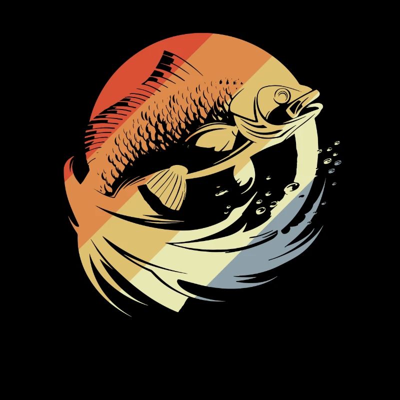 Look rétro graphique poisson