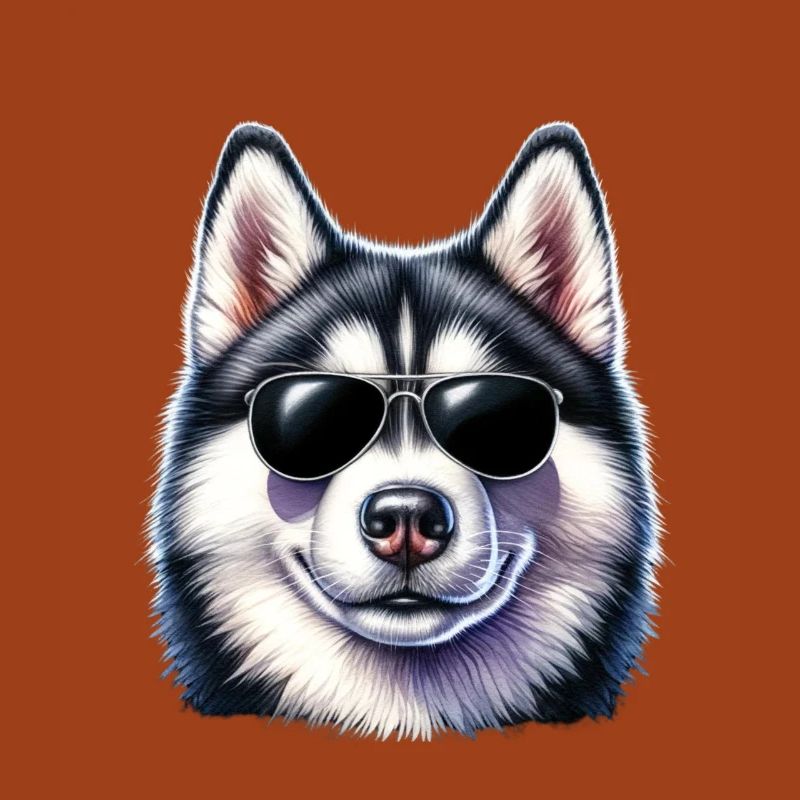Cooler Husky mit Sonnenbrille