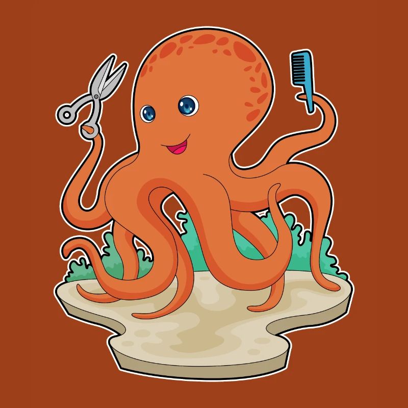 Octopus Coiffeur Ciseaux