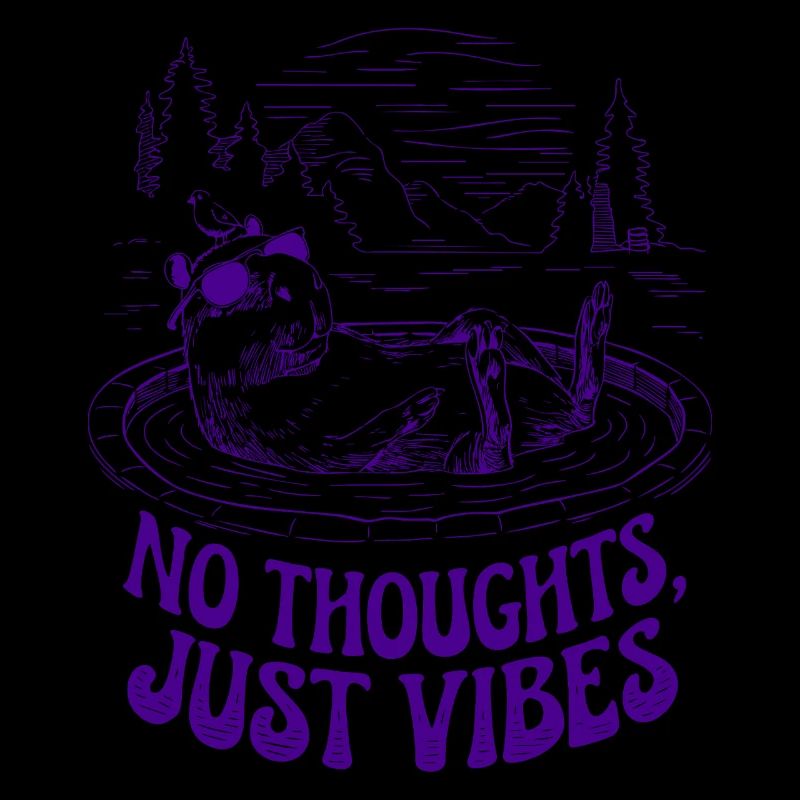 No Thoughts Just Vibes Chill Capybara