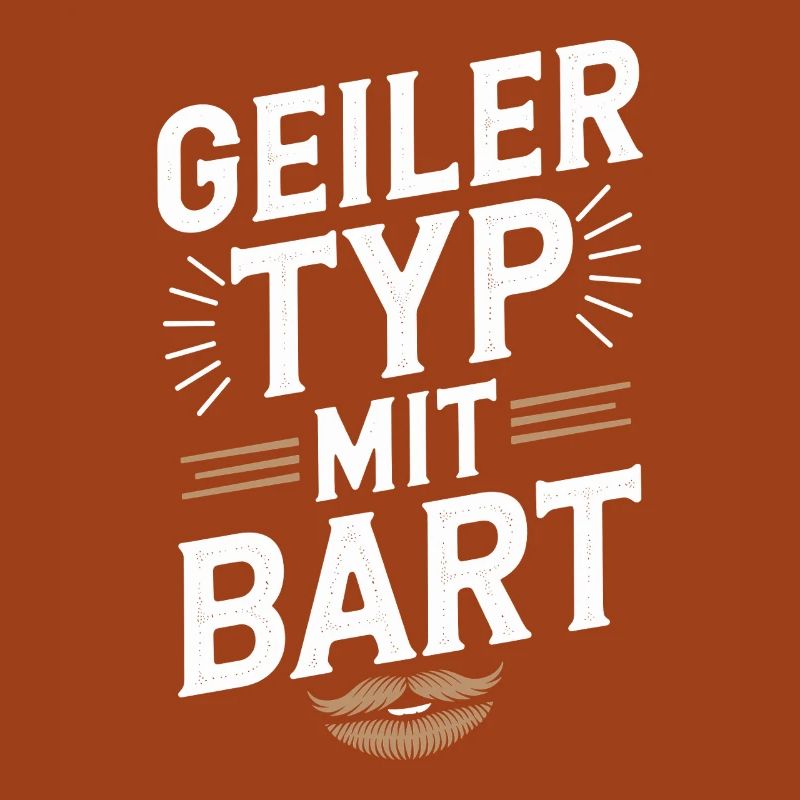 Geiler Typ Mit Bart Bartträger Barbier Vollbart