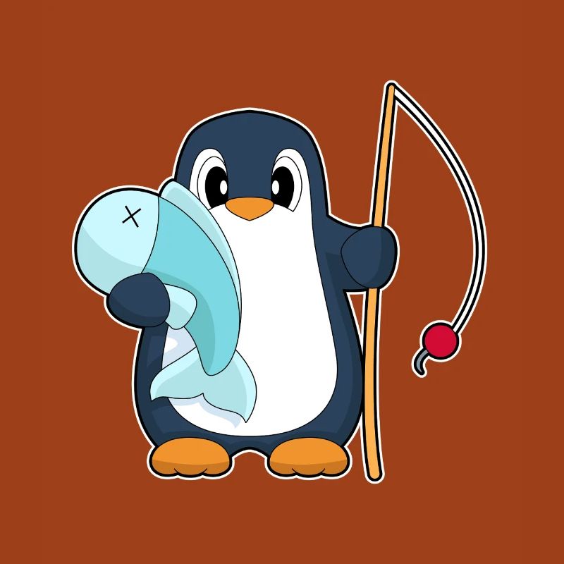 Pingouin Pêcheur Poisson Pêche