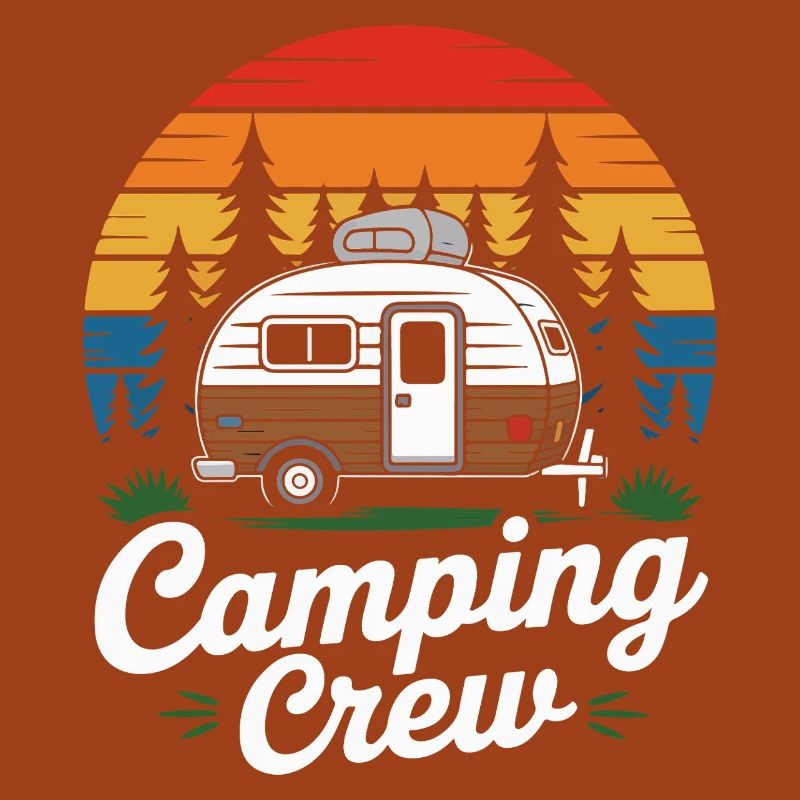 Retro Camping Crew Caravan