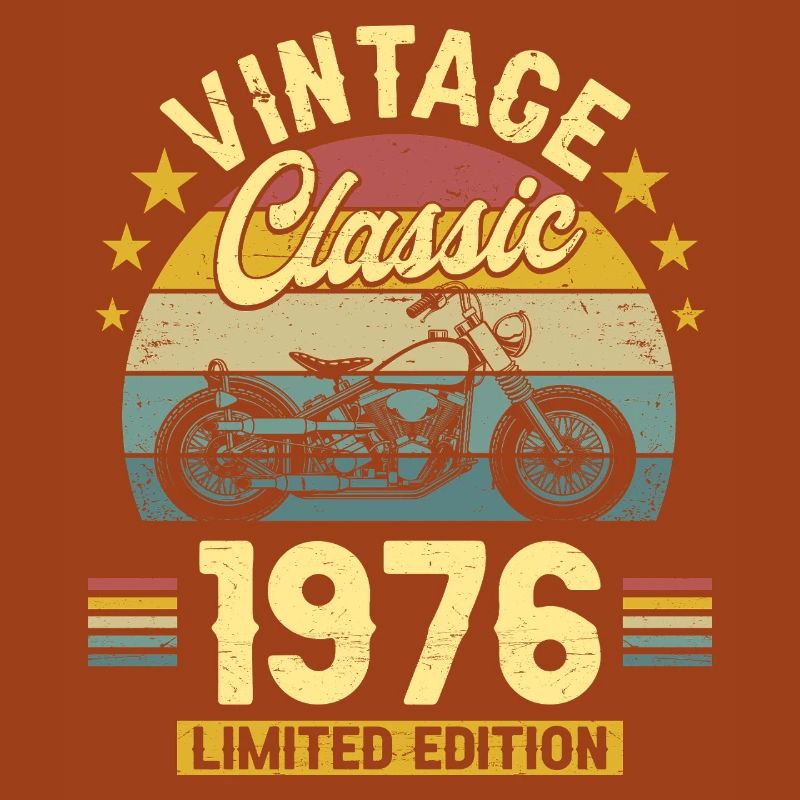 1976 Biker 50. Geburtstag Mann