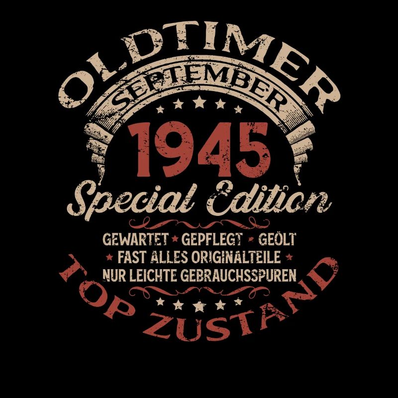 80. Geburtstag Geschenk Oldtimer September 1945