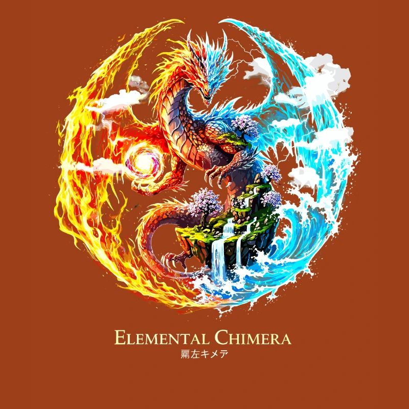 Elemental Chimera – Fire & Water Dragon