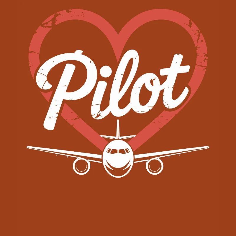 Herz Flugzeug Pilot