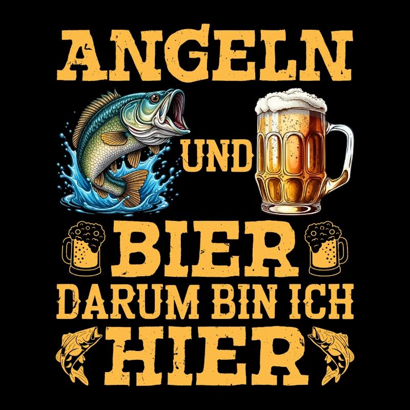 Werdender Papa ANGELN UND BIER DARUM BIN ICH HIER