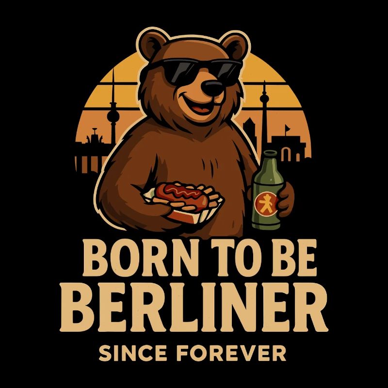 Born to be Berliner Bär mit Currywurst & Bier