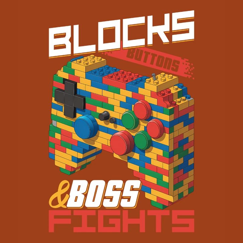 Building Blocks Gamer Gaming Brick Builder