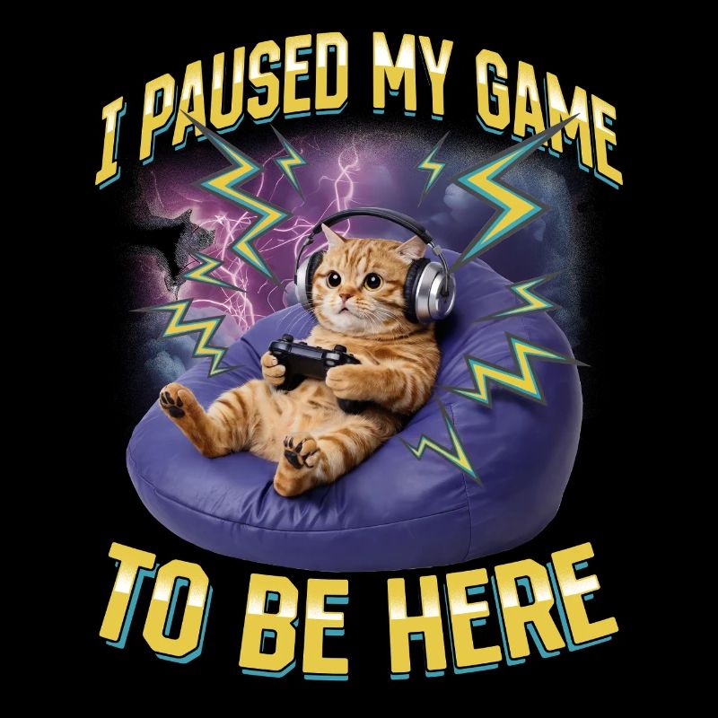 Chat gamer drôle