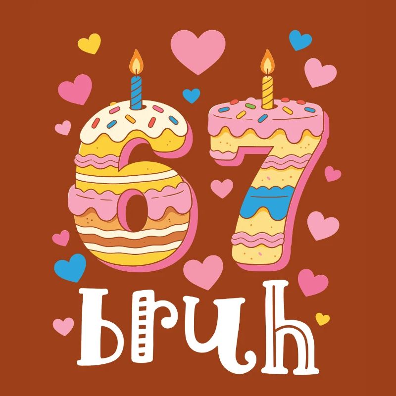 67 Geburtstag Donut Herzchen