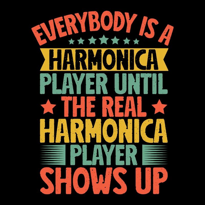 Funny Harmonica Player The Real Player Shows Up