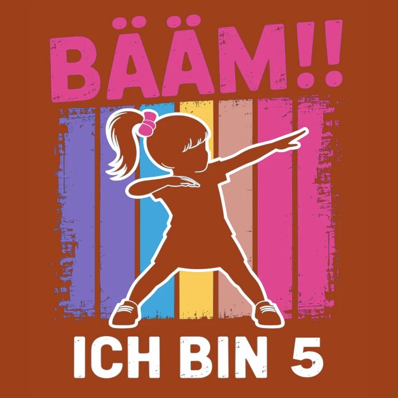 Bääm Ich bin 5 Dabbing Mädchen 5. Geburtstag