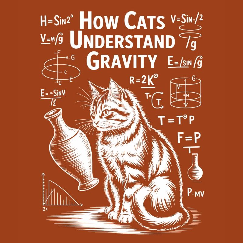 Dictions de chats de physique Blague de maths Cadeau de physique